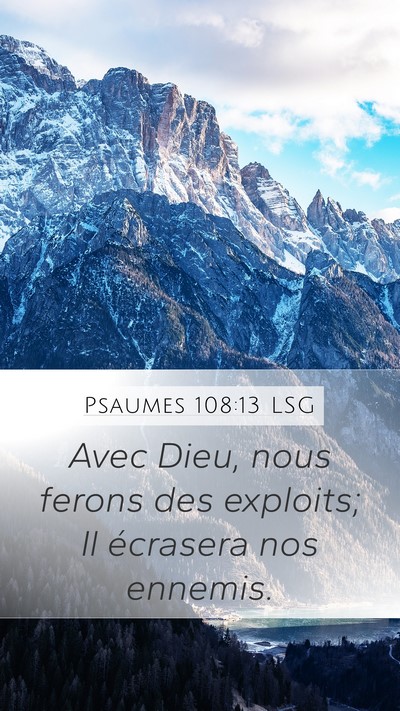 Psaumes 108:13 LSG Bible Verse Image