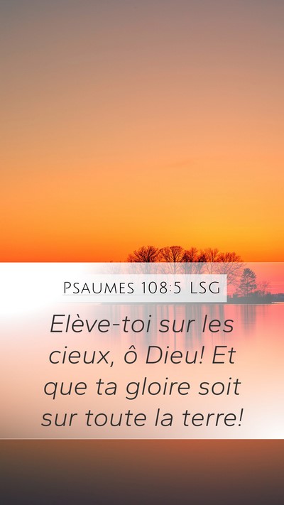 Psaumes 108:5 LSG Bible Verse Image