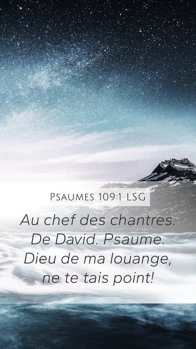Psaumes 109:1 LSG Bible Verse Image