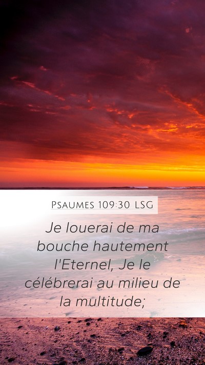 Psaumes 109:30 LSG Bible Verse Image