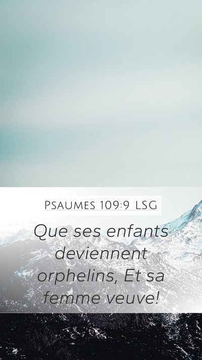 Psaumes 109:9 LSG Bible Verse Image