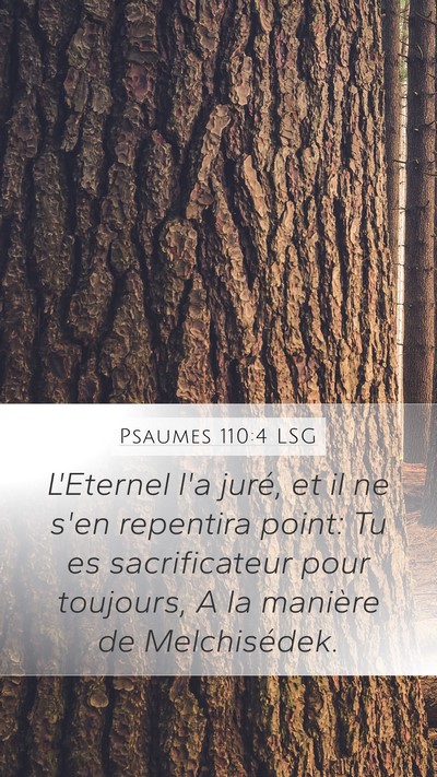 Psaumes 110:4 LSG Bible Verse Image