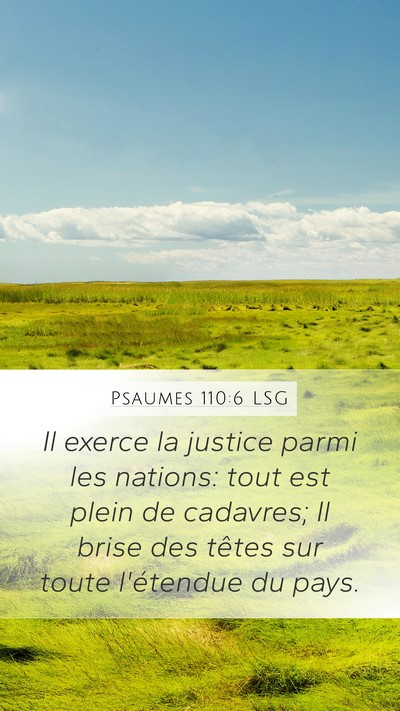 Psaumes 110:6 LSG Bible Verse Image