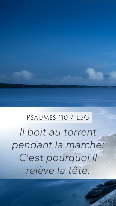 Psaumes 110:7 LSG Mobile Phone Wallpaper - Il boit au torrent pendant la marche: C'est - Mobile Bible Verse Wallpaper
