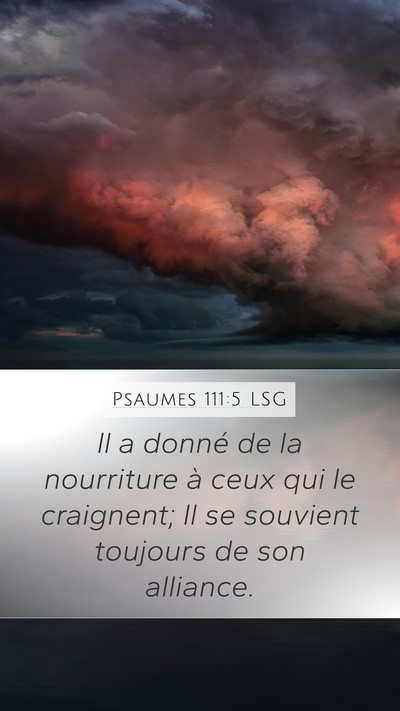 Psaumes 111:5 LSG Bible Verse Image