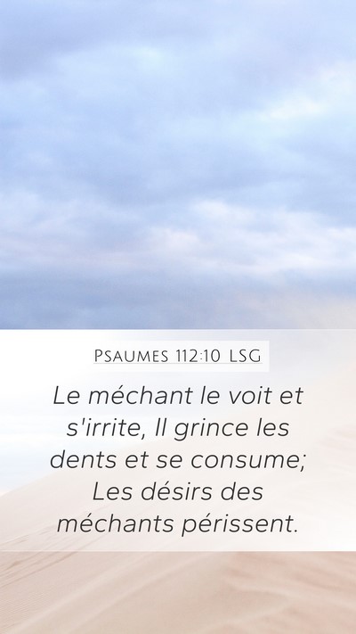 Psaumes 112:10 LSG Bible Verse Image
