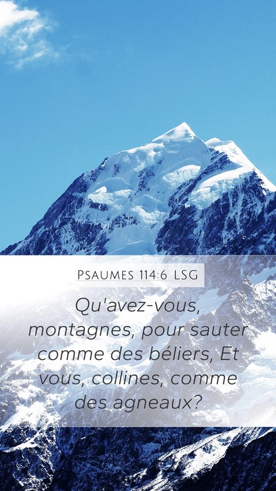 Psaumes 114:6 LSG Bible Verse Image