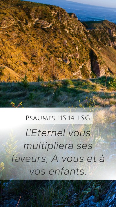 Psaumes 115:14 LSG Bible Verse Image