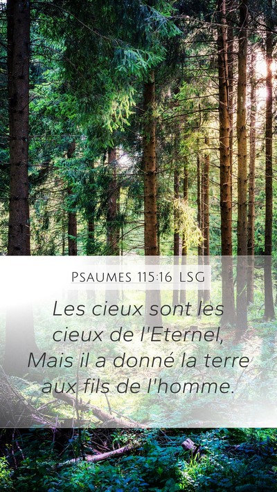 Psaumes 115:16 LSG Bible Verse Image