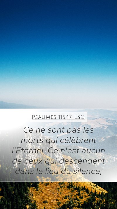 Psaumes 115:17 LSG Bible Verse Image
