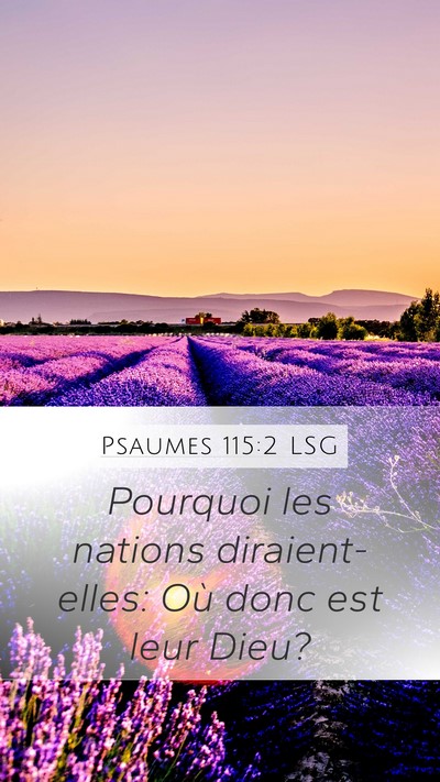 Psaumes 115:2 LSG Mobile Phone Wallpaper - Pourquoi les nations diraient-elles: Où donc est - Mobile Bible Verse Wallpaper