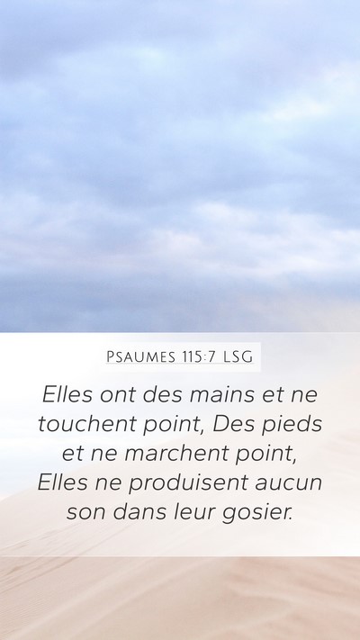 Psaumes 115:7 LSG Bible Verse Image