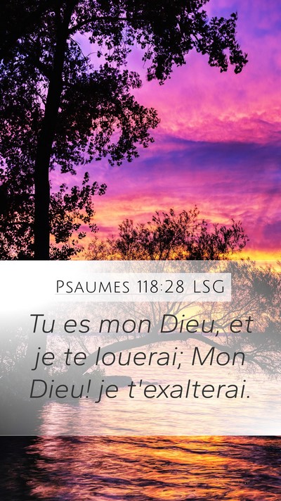 Psaumes 118:28 LSG Bible Verse Image