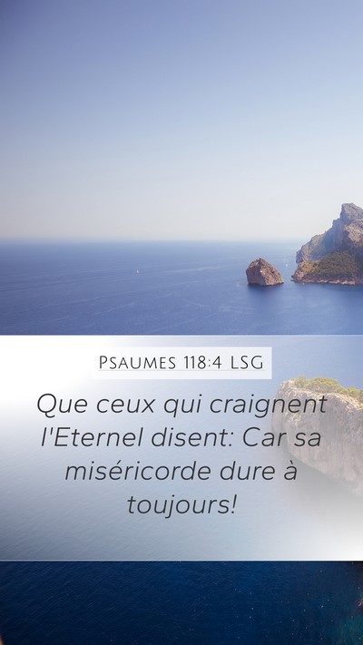 Psaumes 118:4 LSG Bible Verse Image