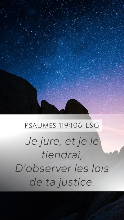 Psaumes 119:106 LSG Bible Verse Image