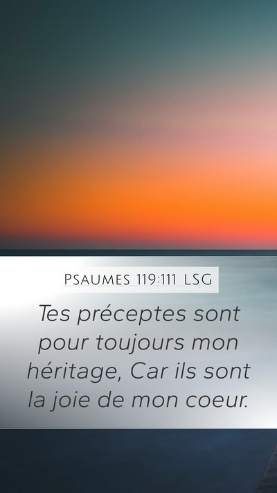 Psaumes 119:111 LSG Bible Verse Image