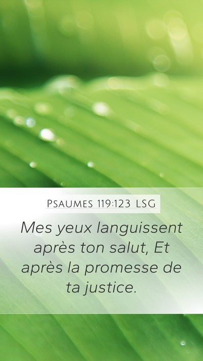 Psaumes 119:123 LSG Bible Verse Image