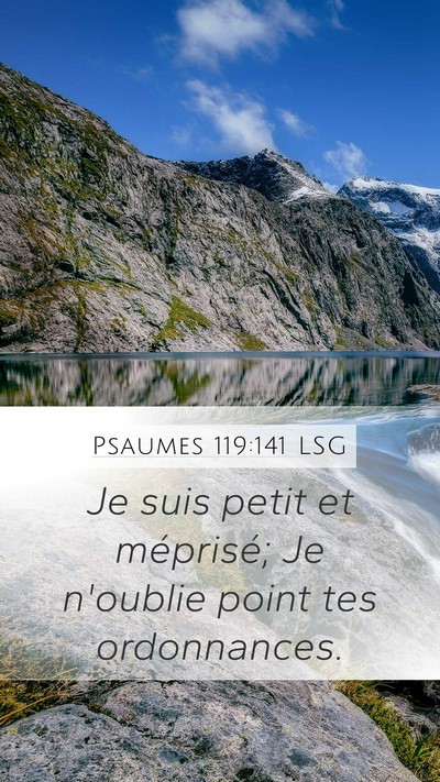 Psaumes 119:141 LSG Bible Verse Image