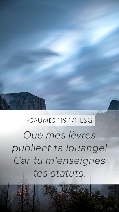Psaumes 119:171 LSG Bible Verse Image