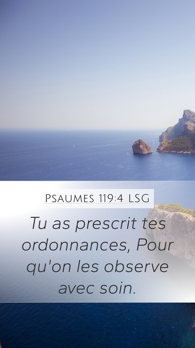 Psaumes 119:4 LSG Bible Verse Image