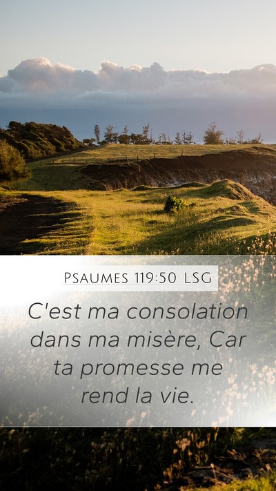 Psaumes 119:50 LSG Mobile Phone Wallpaper - C'est ma consolation dans ma misère, Car ta - Mobile Bible Verse Wallpaper