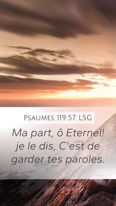 Psaumes 119:57 LSG Bible Verse Image