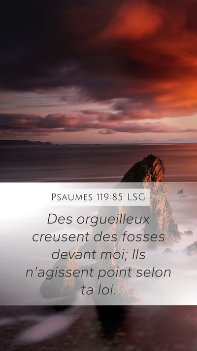 Psaumes 119:85 LSG Bible Verse Image