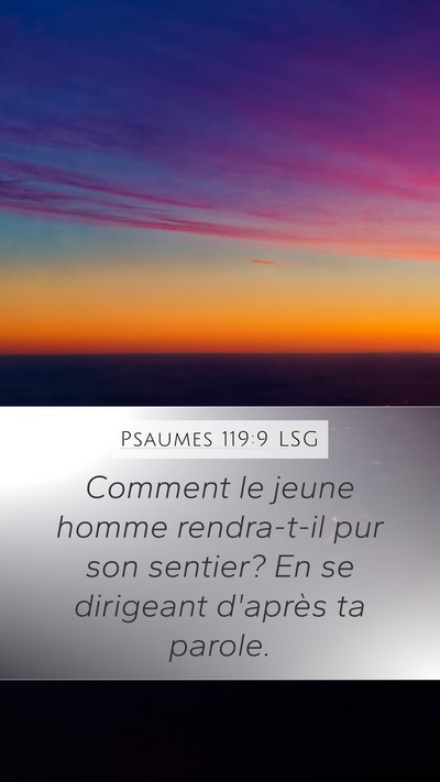 Psaumes 119:9 LSG Bible Verse Image
