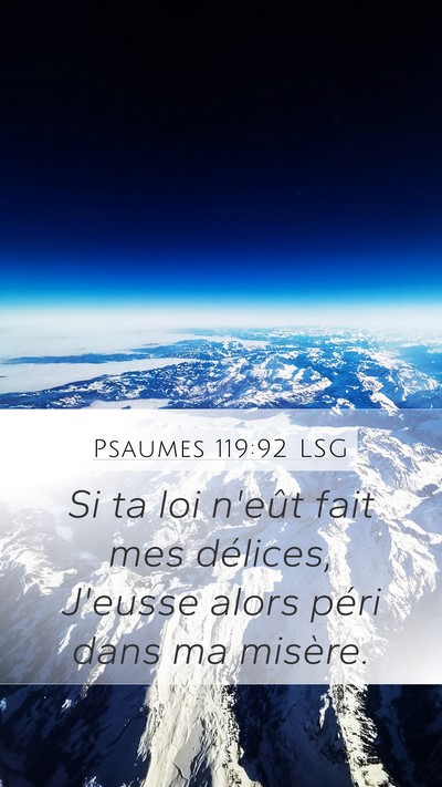 Psaumes 119:92 LSG Bible Verse Image