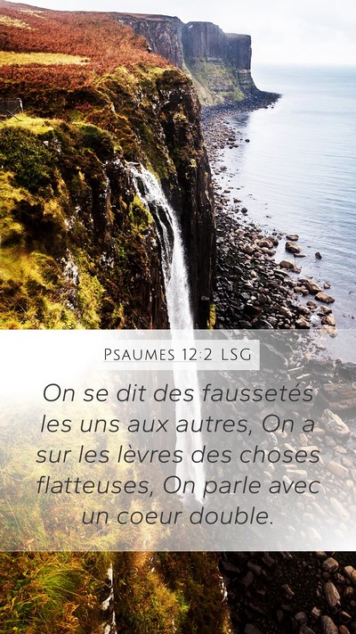 Psaumes 12:2 LSG Bible Verse Image