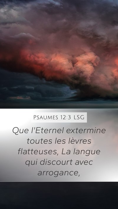 Psaumes 12:3 LSG Bible Verse Image