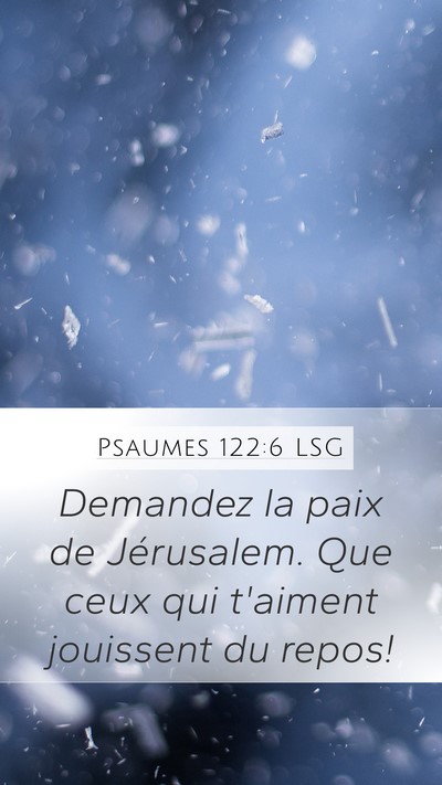 Psaumes 122:6 LSG Bible Verse Image