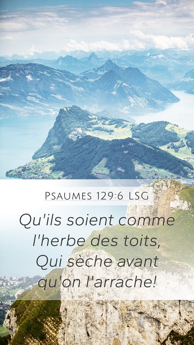 Psaumes 129:6 LSG Bible Verse Image
