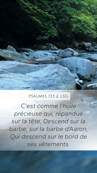 Psaumes 133:2 LSG Bible Verse Image
