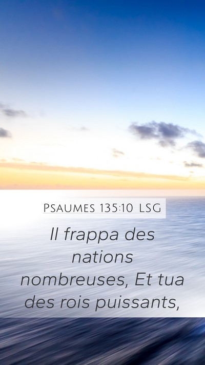 Psaumes 135:10 LSG Bible Verse Image