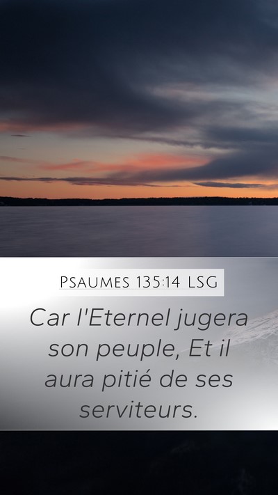 Psaumes 135:14 LSG Bible Verse Image