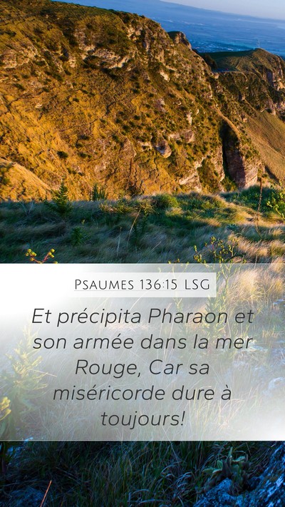 Psaumes 136:15 LSG Bible Verse Image