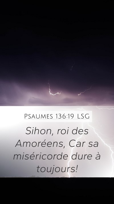Psaumes 136:19 LSG Bible Verse Image