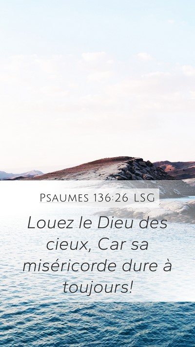 Psaumes 136:26 LSG Bible Verse Image