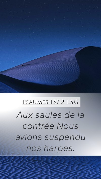 Psaumes 137:2 LSG Bible Verse Image