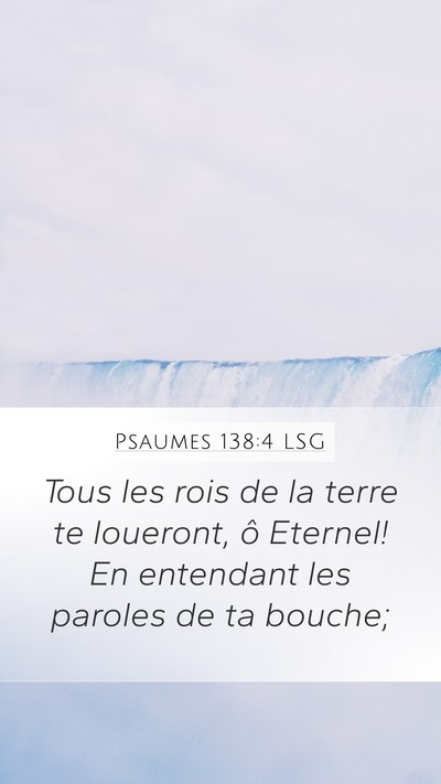 Psaumes 138:4 LSG Bible Verse Image