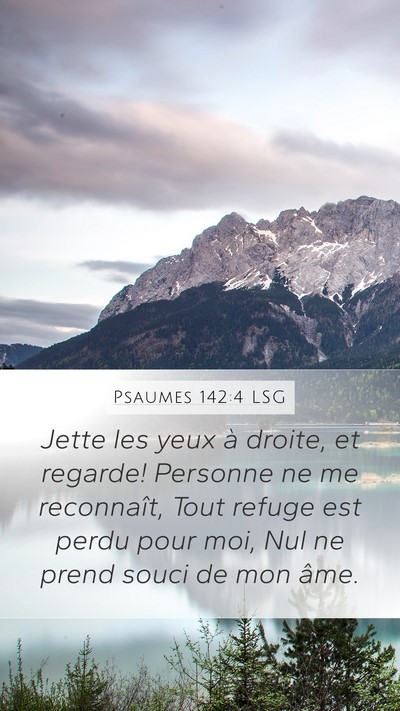 Psaumes 142:4 LSG Bible Verse Image