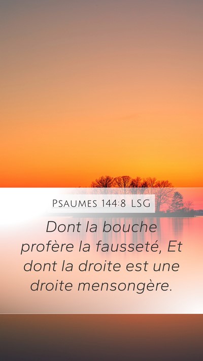 Psaumes 144:8 LSG Bible Verse Image