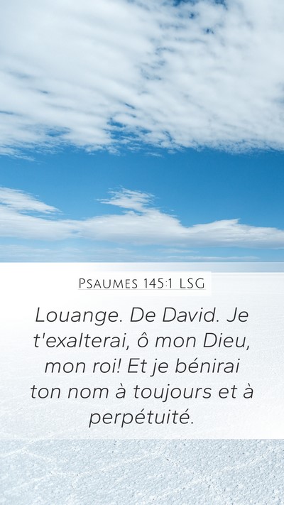 Psaumes 145:1 LSG Bible Verse Image