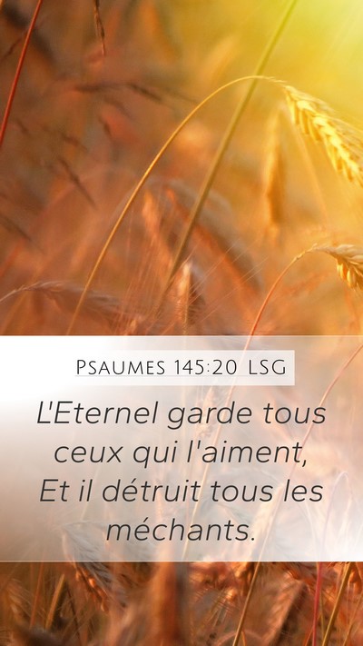 Psaumes 145:20 LSG Bible Verse Image