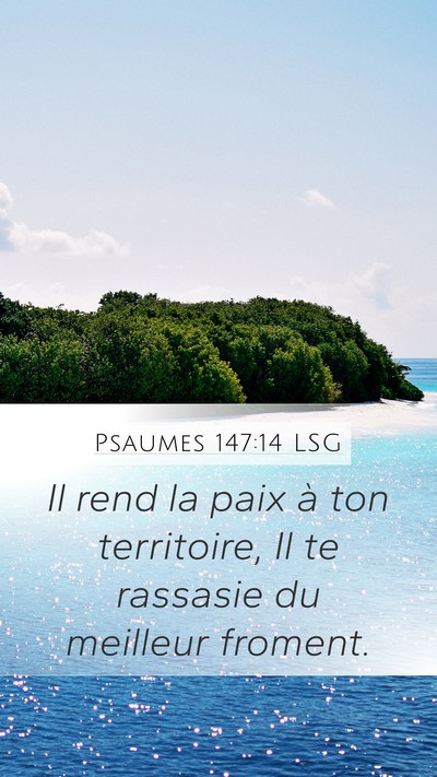 Psaumes 147:14 LSG Bible Verse Image