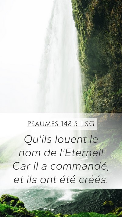 Psaumes 148:5 LSG Bible Verse Image