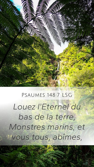 Psaumes 148:7 LSG Bible Verse Image