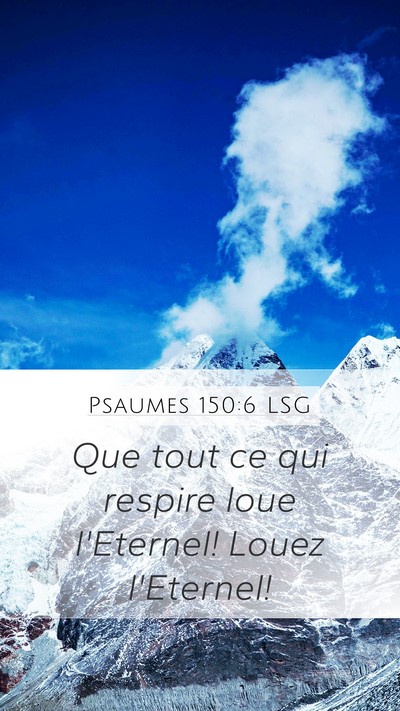 Psaumes 150:6 LSG Bible Verse Image