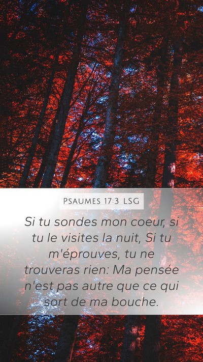 Psaumes 17:3 LSG Bible Verse Image